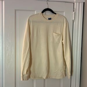 J Crew Sz M Lightweight sweatshirt in butter yellow